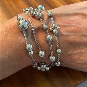 Ladies Bracelet Four rows with one clasp stainless